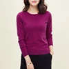 100% Cashmere Women Pullover O-Neck Top Class Ladies Jumpers 12GG computer knit sweater