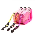13 Ft Flexible Retractable Dog Leash,Waterproof Nylon Dog Leash With Soft Hand Grip