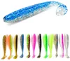 On Sale! 12 Color T Tail Soft Fish Lure artificial Bait 6.5cm fishing lure Rubber Lure