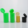 High quality food grade plastic pop top container jar for weed with squeeze cap