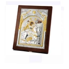 Art And Collectible Silver Plated Wooden Icon Knight St. Georges