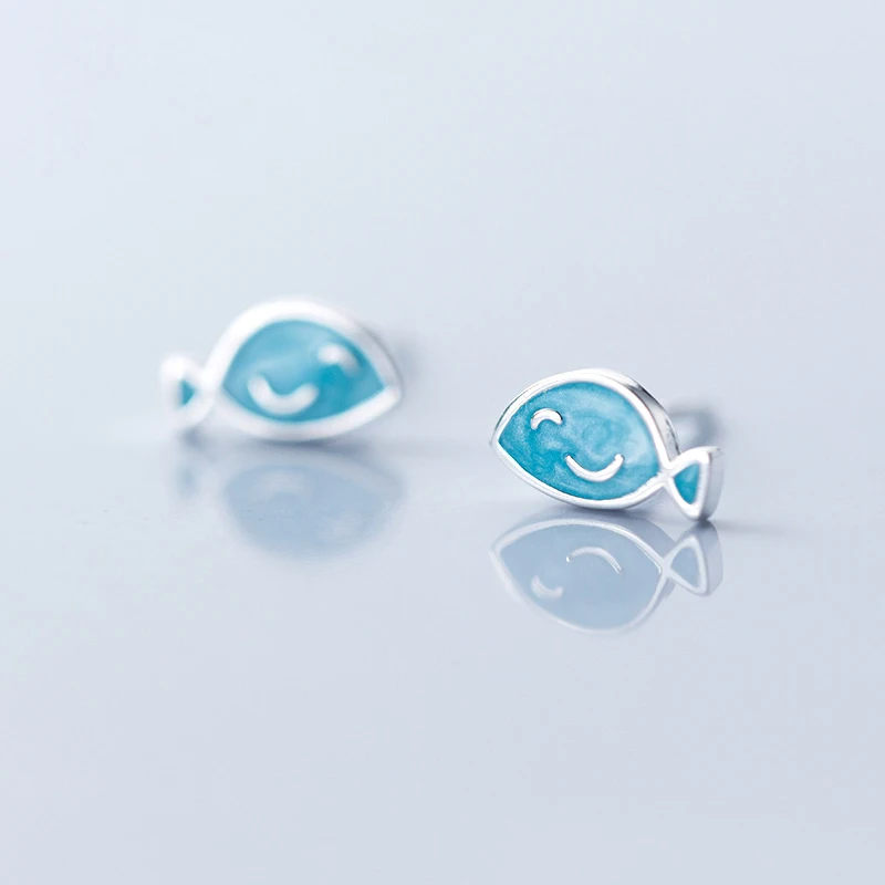 Wholesale Genuine 925 Sterling Silver Enemal Blue Fish Stud Earrings Women Animal Jewelry
Wholesale Genuine 925 Sterling Silver Enemal Blue Fish Stud Earrings Women Animal Jewelry
