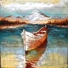 Wooden plank marine hand paintings landscape paintings home decorative wall art