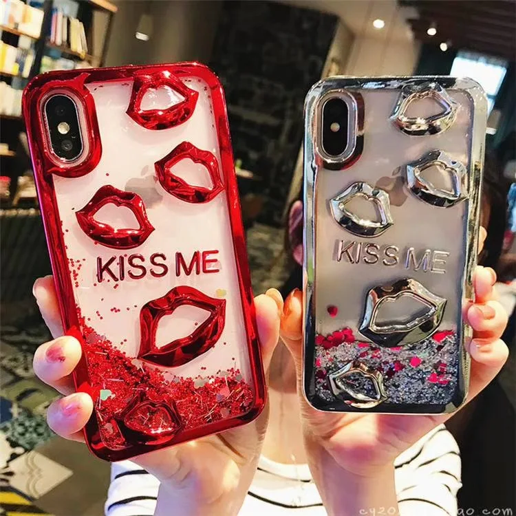 Sparkly Fashion 3D Electroplating Quicksand dynamic Sexy Lips Case for iphone X 6 6s 7 8 plus X XS MAX XR, Colorful 
Sparkly Fashion 3D Electroplating Quicksand dynamic Sexy Lips Case for iphone X 6 6s 7 8 plus X XS MAX XR, Colorful