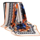 100cm large square scarf European and American large shawl ladies twill silk scarf