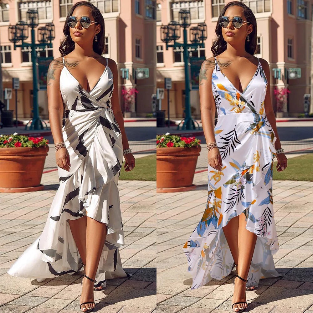 F20587A Bohemian style woman beach dress floral printed deep neck spaghetti strap maxi dress ladies sexy beach dress, As picture
F20587A Bohemian style woman beach dress floral printed deep neck spaghetti strap maxi dress ladies sexy beach dress, As picture