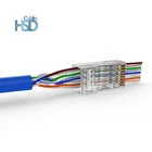 100cs Per Bag EZ RJ45 Plug Panel Mode Front Mounted Female Cat6 Connector Unshielded Rj45 8 Pin For Cat 6 Amp Modular Plug