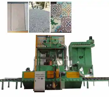 Stone buffing Cement Brick Making/Concrete Foundry Roller Type Sand blasting machine