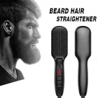 Automatic Electric Black Ionic Hair Straightening Brush As Seen on TV Best Quality Wholesale beard hair brush straightener