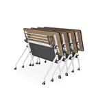 Modular portable folding training table modern foldable training table folding office desk conference table