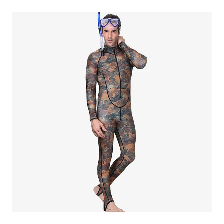 

dongguan mans camouflage diving suit waterproof zipper lycra spandex fabric wetsuit for surfing