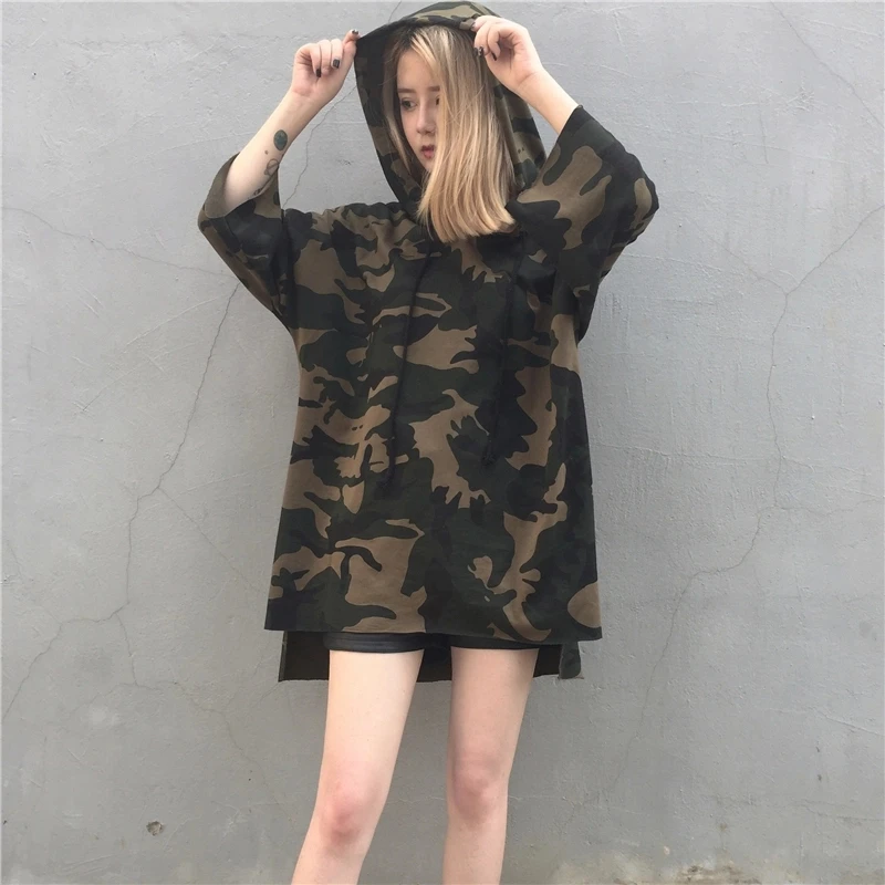 Factory Wholesale plain loose long sleeve camo hoodies women clothing, Customized
Factory Wholesale plain loose long sleeve camo hoodies women clothing, Customized