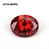 Oval shape CZ red garnet created cubic zircon loose for jewelry set