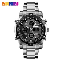 

SKMEI 1389 New Arrive Analog Digital Watch Men Full Steel Male Clock Men Quartz Sports Watches 2019
