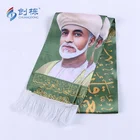high quality knitted printed large plain satin scarf polyester with tassel