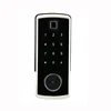 Exterior digital biometric fingerprint scanner door lock with touch keypad