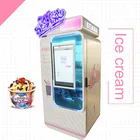 New retail intelligent remote control stainless steel commercial automatic unmanned ice cream vending machine