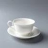 220ml Restaurant white porcelain tableware hot selling Coffee Cup Plate Custom Ceramic Cup Saucer Fine China Tea Cup And Saucer