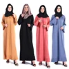 Women Long Sleeve Casual Maxi Dress Muslim Dress for Women Islamic Arabian Woman Clothing Kaftan Abaya Long Dress