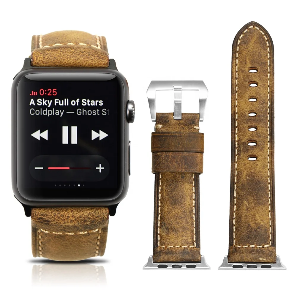 Wholesale Women Men Link Smart Genuine Leather for Apple Watch Strap series 5/4/3/2/1 44mm 40mm and 38mm 42mm Watch Band, Vintage brown
Wholesale Women Men Link Smart Genuine Leather for Apple Watch Strap series 5/4/3/2/1 44mm 40mm and 38mm 42mm Watch Band, Vintage brown