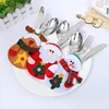 Wholesale sale santa claus Christmas knife and fork holder table decoration for Xmas