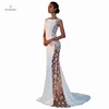 2019 hot women evening dress lace sleeveless wedding mesh floor length cocktail dresses