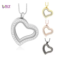 

Wholesale Mixed Styles Magnetic Glass Floating Charm Lockets Heart locket