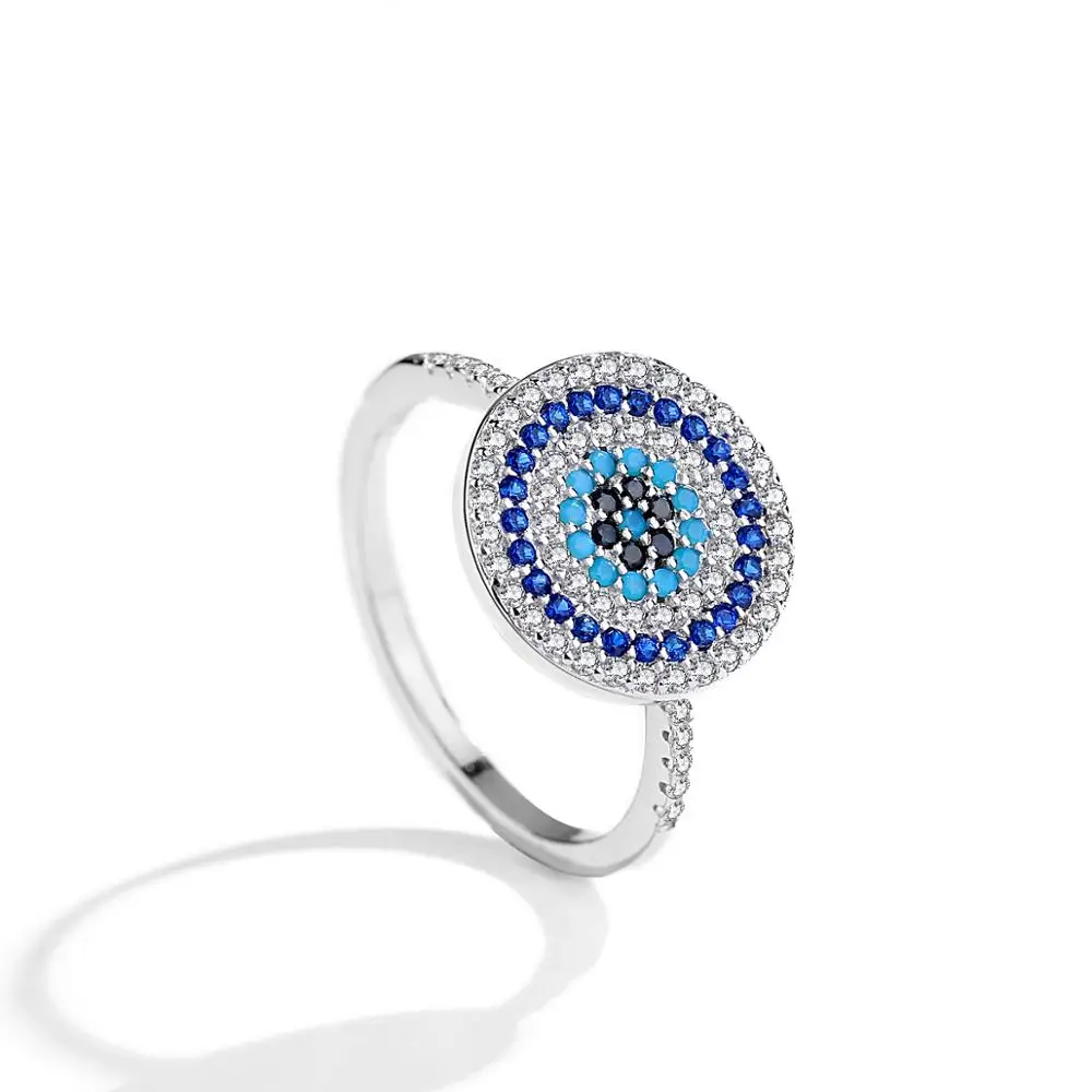 Classic 925 Sterling Silver Lucky Eye Ring AAA Cubic Zircon Blue Lucky Eye Ring for Women Girls Fashion Silver Jewelry, Silvery
Classic 925 Sterling Silver Lucky Eye Ring AAA Cubic Zircon Blue Lucky Eye Ring for Women Girls Fashion Silver Jewelry, Silvery