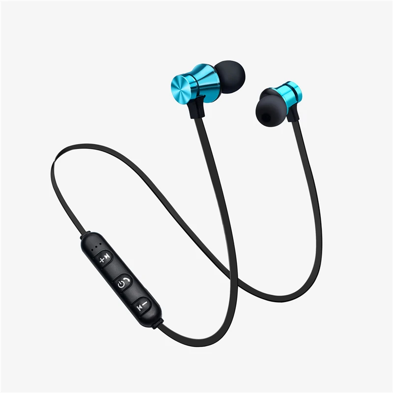 

XT11 Magnetic Headphone Neckband BT v4.2 Wired Earphones Sport Headset Wireless With Mic for Running with OPP Bag, Black;blue;gold;silver