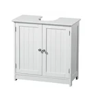 2019 hot sell white paint wooden family bathroom cabinet