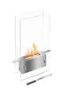 Free standing indoor moving bioethanol double sided glass fireplace