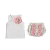 New Fashion kids Summer Cotton Clothing Newborn Baby Outfit Set Sleeveless Top and Bloomer