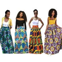 

SA80145 africa traditional ethnic style fashion print floor length a-line african women casual maxi long skirts