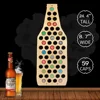 Beer Bottle Shape Wooden Beer Cap Map Creative Design Handmade Hanging Art Display Map Decorate Wall For Beer Enthusiast
