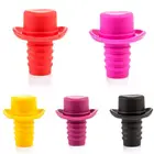 Flexible Food-grade Hat Shape Vacuum Red Wine Stopper Silicone Rubber Wine Bottle Stopper