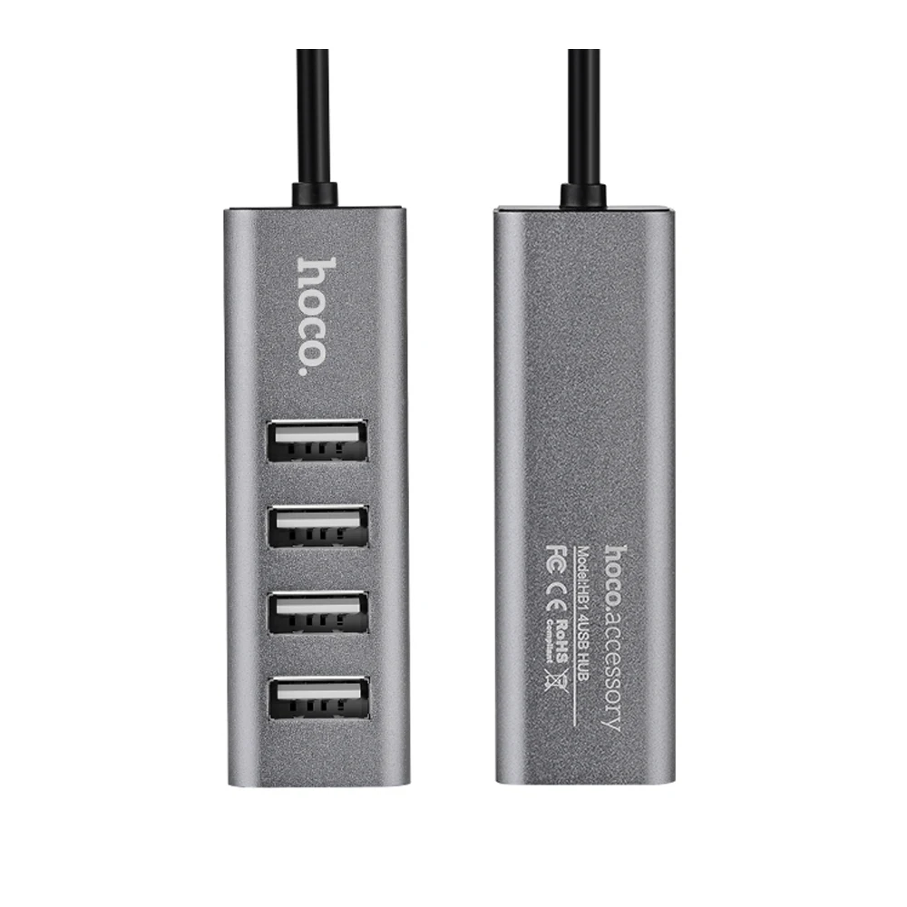 HOCO HB1 4USB HUB with Stable Data Line Machine Phone Charger Computer Notebook, Tarnish,silver
HOCO HB1 4USB HUB with Stable Data Line Machine Phone Charger Computer Notebook, Tarnish,silver
