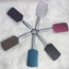 Wholesale private label detangle custom straightener square crystal massage paddle custom bling hair brush