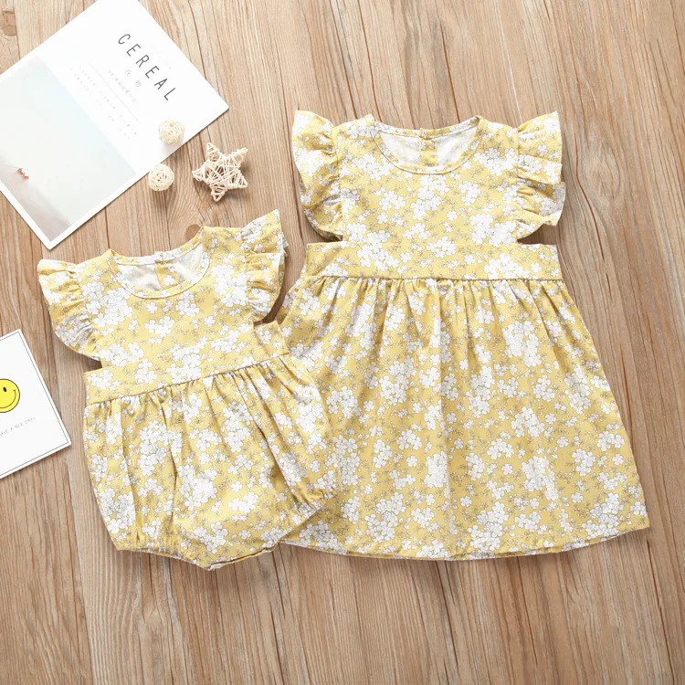 Sister matching clothing baby girl bodysuit romper toddler dress 100% linen cotton fabric, Customized
Sister matching clothing baby girl bodysuit romper toddler dress 100% linen cotton fabric, Customized