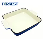 Rectangular enamel cast iron baking pan