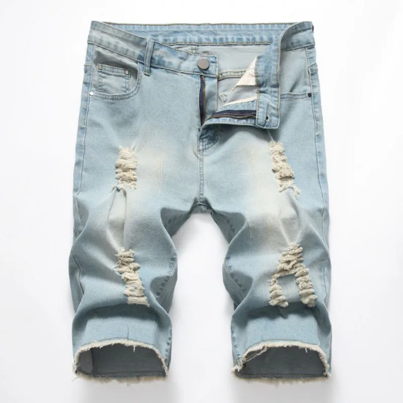 New Fashion Mens Short Jeans Bermuda Summer Breathable Biker Shorts Denim Ripped Jeans Men Male Size 42 Y11610
New Fashion Mens Short Jeans Bermuda Summer Breathable Biker Shorts Denim Ripped Jeans Men Male Size 42 Y11610