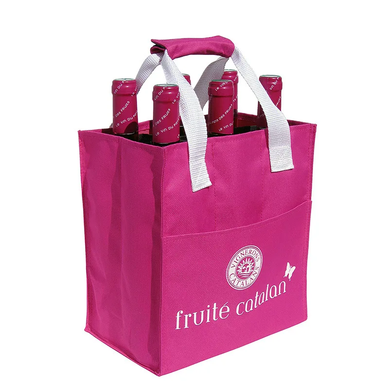 China factory custom logo eco friendly non woven 6 bottle wine tote shopping bag for promotion gift, Custom made
China factory custom logo eco friendly non woven 6 bottle wine tote shopping bag for promotion gift, Custom made