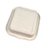 disposable packaging box take away clamshell box fast food sugar cane bagasse biodegradable hamburger box