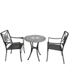 Modern Garden CoffeeMosaic vinrage rattan chair Iron marble dining table outdoor Bistro Set furniture
