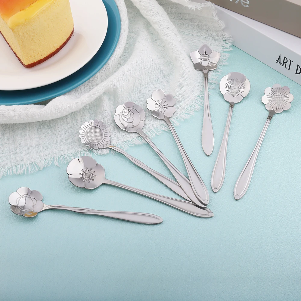 New Design Flower Shape Coffee Spoon Stainless Steel Small Tea Spoon for Wedding Favors, Gold,rose gold,rainbow,black
New Design Flower Shape Coffee Spoon Stainless Steel Small Tea Spoon for Wedding Favors, Gold,rose gold,rainbow,black