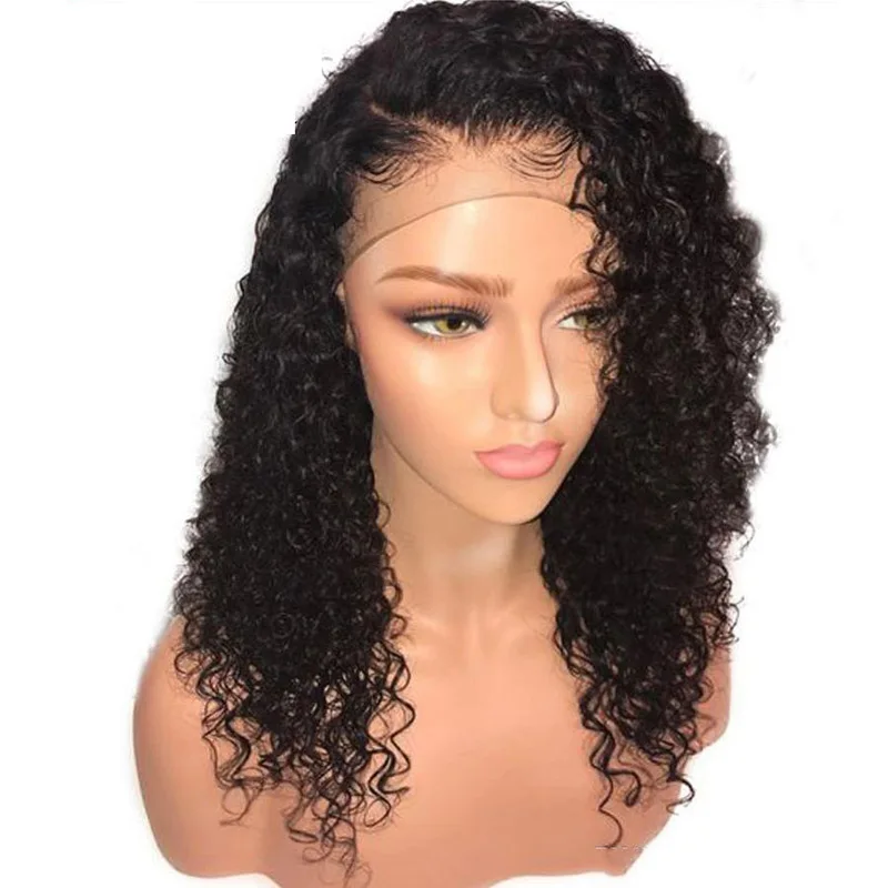 Wholesale 150 density 100 human hair loose curly lace front wig brazilian hair lace wigs for women, Natural black
Wholesale 150 density 100 human hair loose curly lace front wig brazilian hair lace wigs for women, Natural black