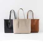 Classical Waterproof Pu Leather Women Tote Shopping Bag
