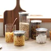 Kitchen decorative food storage canister with sealed stainless steel lid for honey nut cereal candy tea