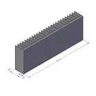 Audio amplifier heatsink 349.5(W)*50(H)mm,flexible cutting length