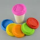 Custom pantone color Reusable Silicone coffee cup lid,Silicone rubber cup lid