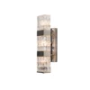 Nickel Vertical Rectangular Glass Wall Sconce for Bedroom Hotel Lobby Lobby Wall Lamps